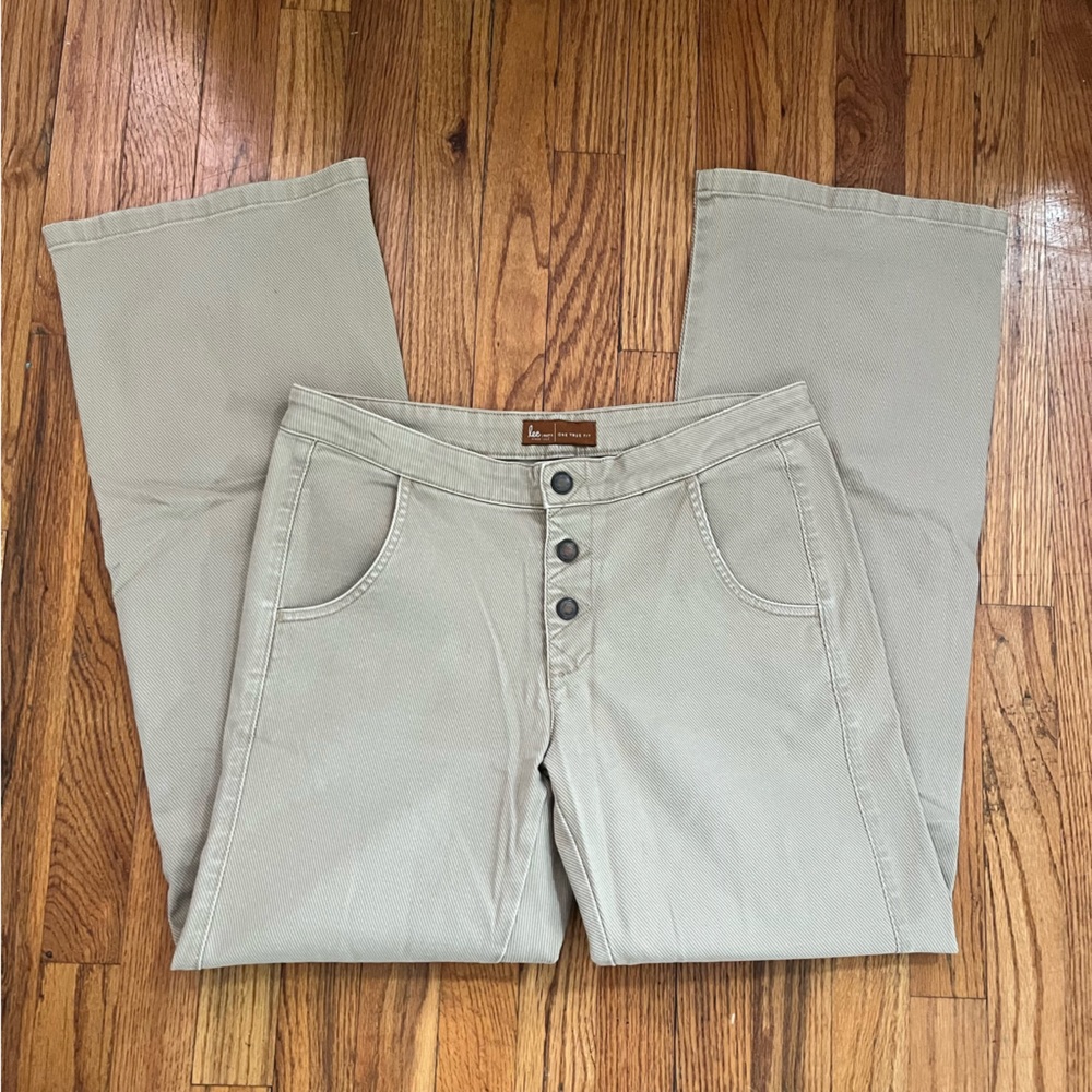 Vintage Khaki Flare Pants - Picture 5 of 7